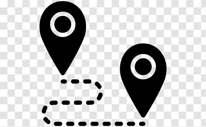 Microsoft MapPoint Road Map Symbol - Black And White Transparent PNG