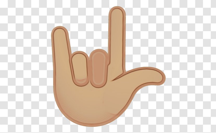 Emoji Finger - Beige Sports Gear Transparent PNG