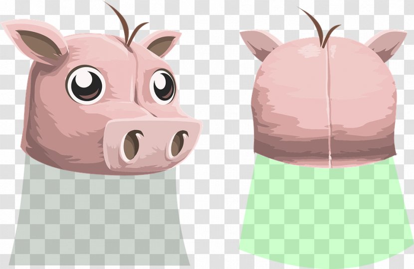 Wild Boar Clip Art - Pink - Front And Rear Brown Transparent PNG