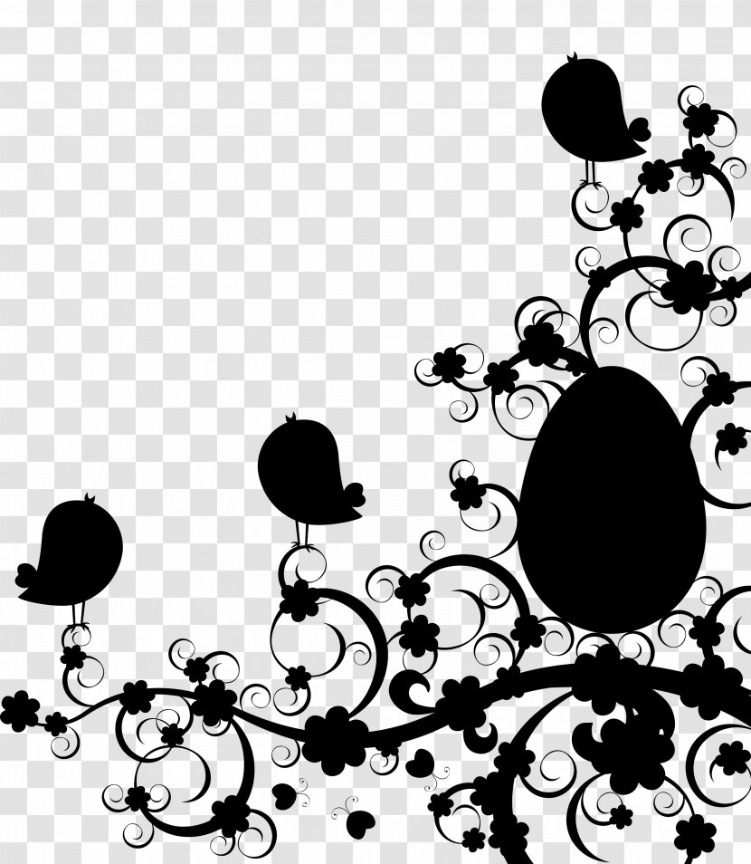 Desktop Wallpaper Clip Art Pattern Flower - Floral Design - Monochrome Transparent PNG