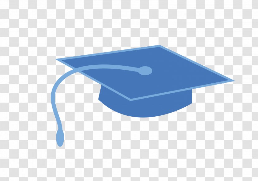 Blue Bachelors Degree Cartoon - Licentiate - Bachelor Cap Transparent PNG