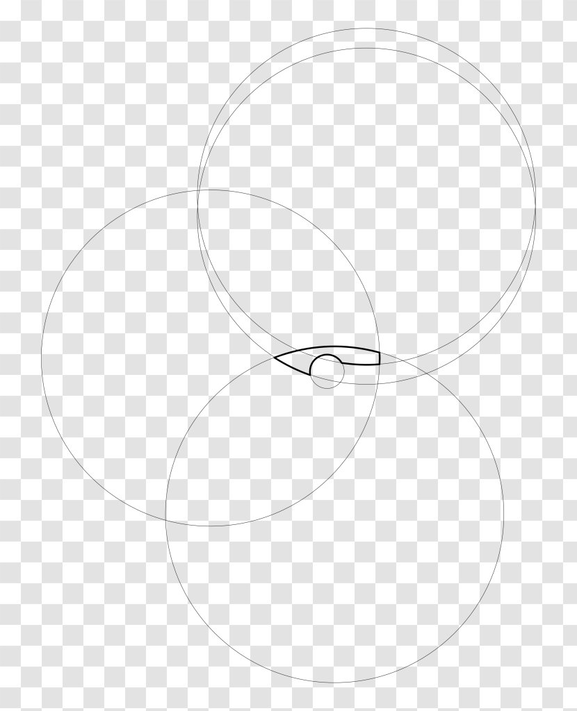 Circle Angle - Black And White Transparent PNG