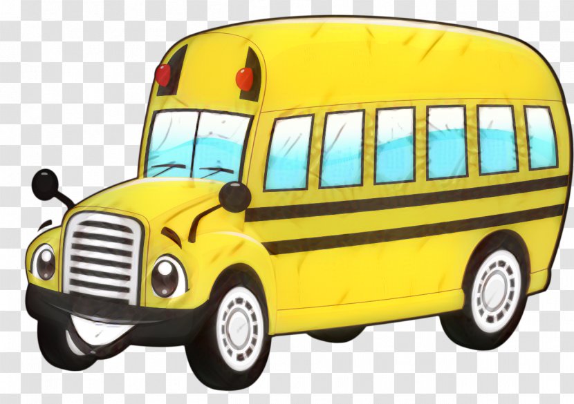 Cartoon School Bus - Minibus - Model Car Commercial Vehicle Transparent PNG
