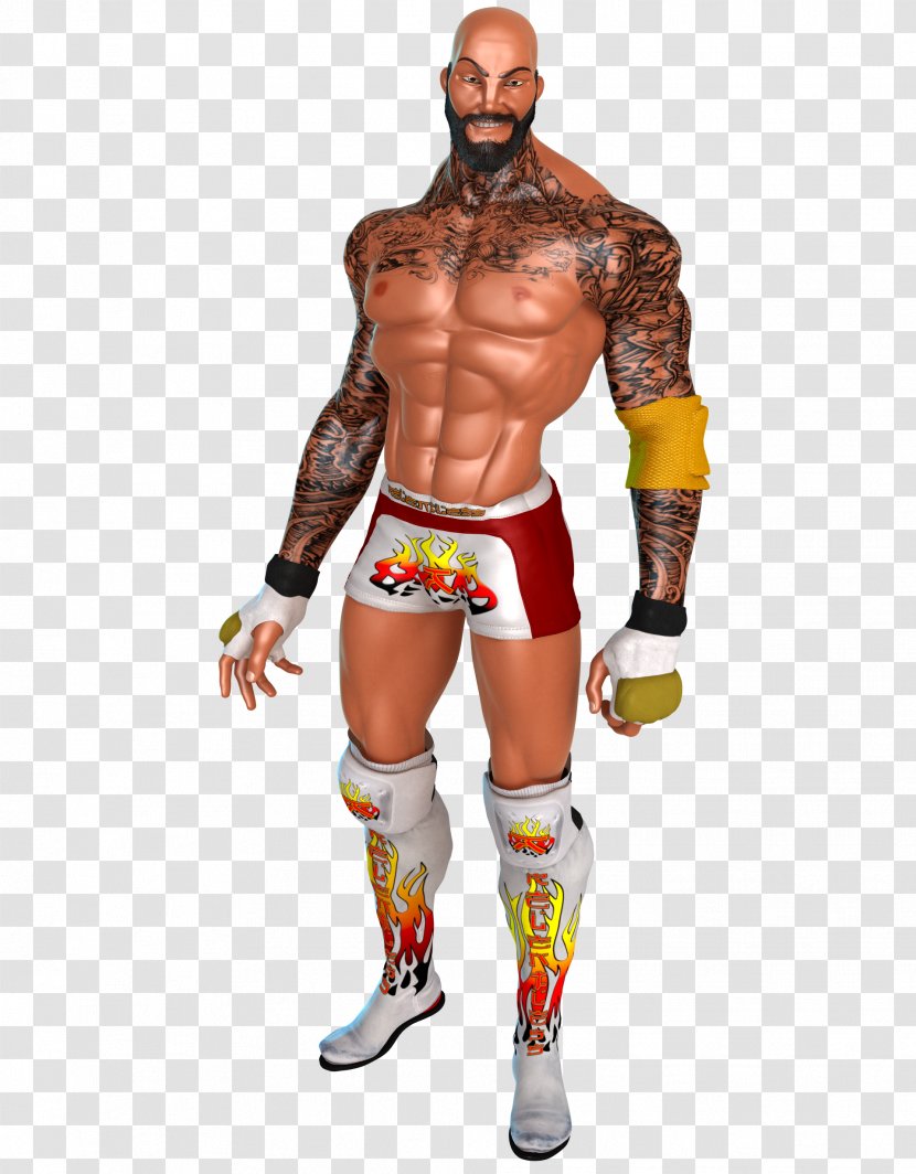 Rowdy Burns Bammy Professional Wrestler Character Poser - Flower - Billow Transparent PNG