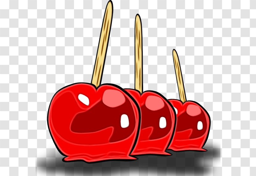 Lollipop Cartoon - Wet Ink - Red Caramel Apple Pops Transparent PNG