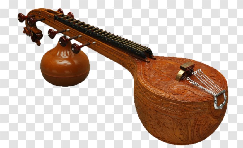 Saraswati Veena Musical Instruments String Plucked Instrument - Silhouette Transparent PNG