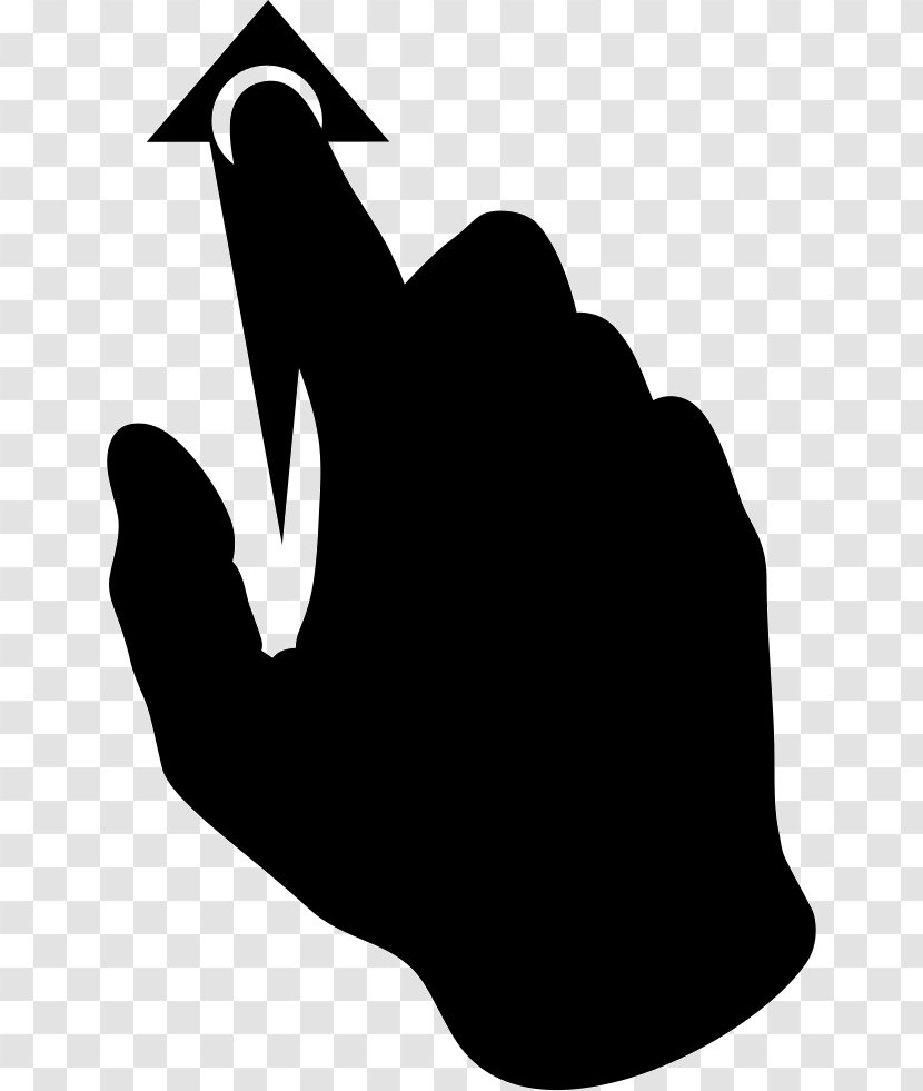 Silhouette - Finger - Blackandwhite Drawing Transparent PNG