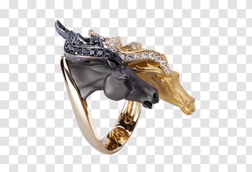 Horse Ring Gold Jewellery Diamond - Engagement Transparent PNG