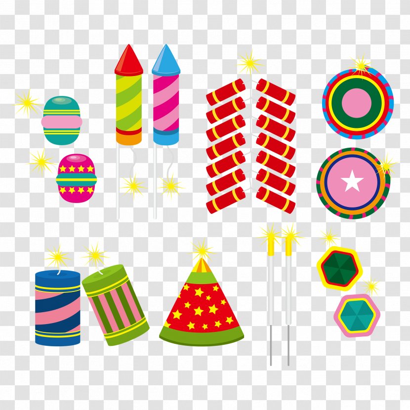 Firecracker Fireworks Vector Graphics Pyrotechnics - Party Hat Transparent PNG