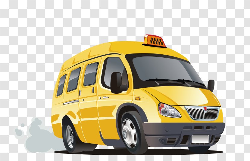 Bus Taxi Cartoon Clip Art Transparent PNG