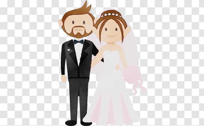 Bride And Groom Cartoon - Bridegroom - Smile Gown Transparent PNG