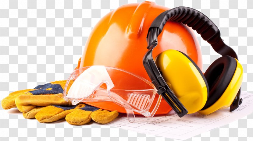 Personal Protective Equipment Occupational Safety And Health Forklift International Association - Orange - Headphones Transparent PNG