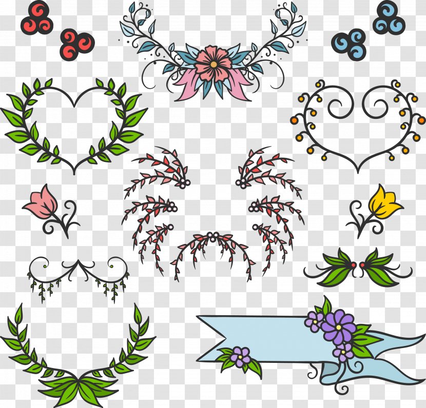 Euclidean Vector Adobe Illustrator - Watercolor Painting - Flowers And Garlands FIG. Transparent PNG
