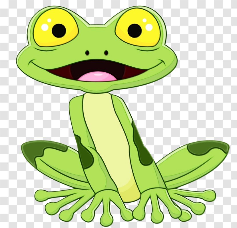 Frog True Green Cartoon Toad - Hyla Tree Transparent PNG