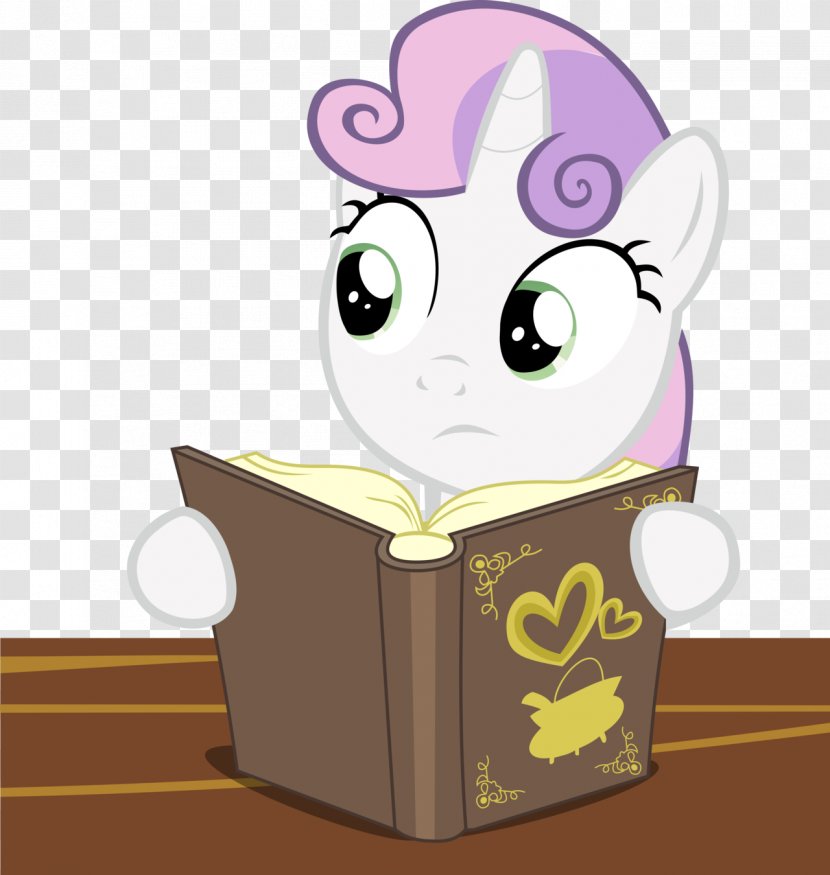 E-book Sweetie Belle Reading Text - Ebook - Read A Book Transparent PNG