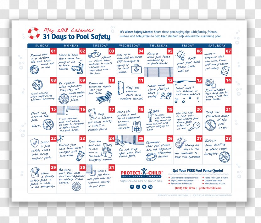 Worksheet Pool Fence Swimming Hotel Infographic - Pinterest - Calendar May 2018 Transparent PNG