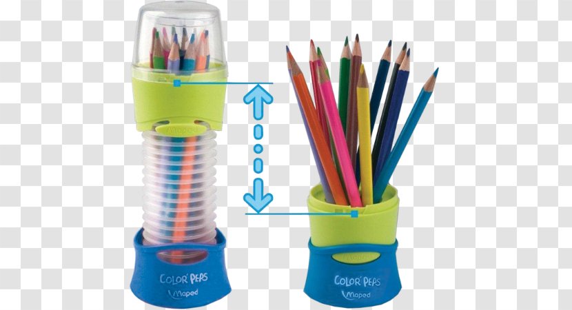 Paper Colored Pencil Maped Box - Paint Transparent PNG