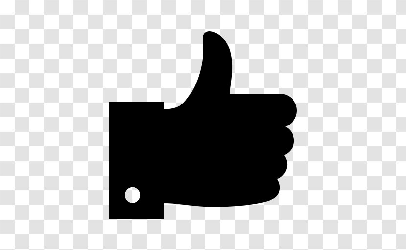 Thumb Signal Social Media Like Button - Black Transparent PNG