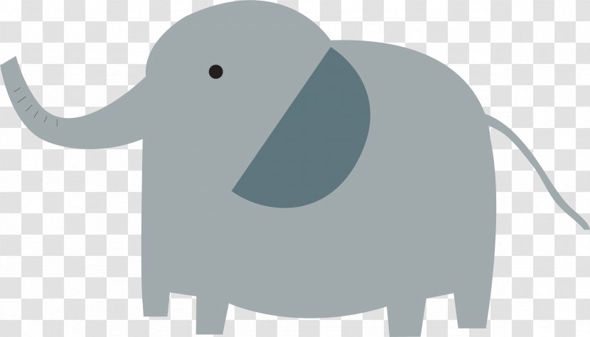 African Elephant Indian - Gray Vector Transparent PNG