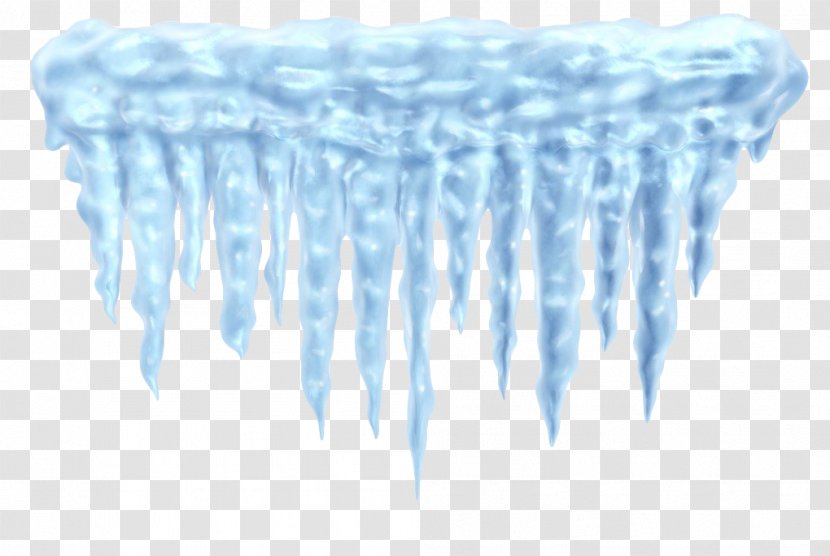 Ice Icicle Freezing Stock Photography Winter - Blue Hand Painted Icicles Transparent PNG