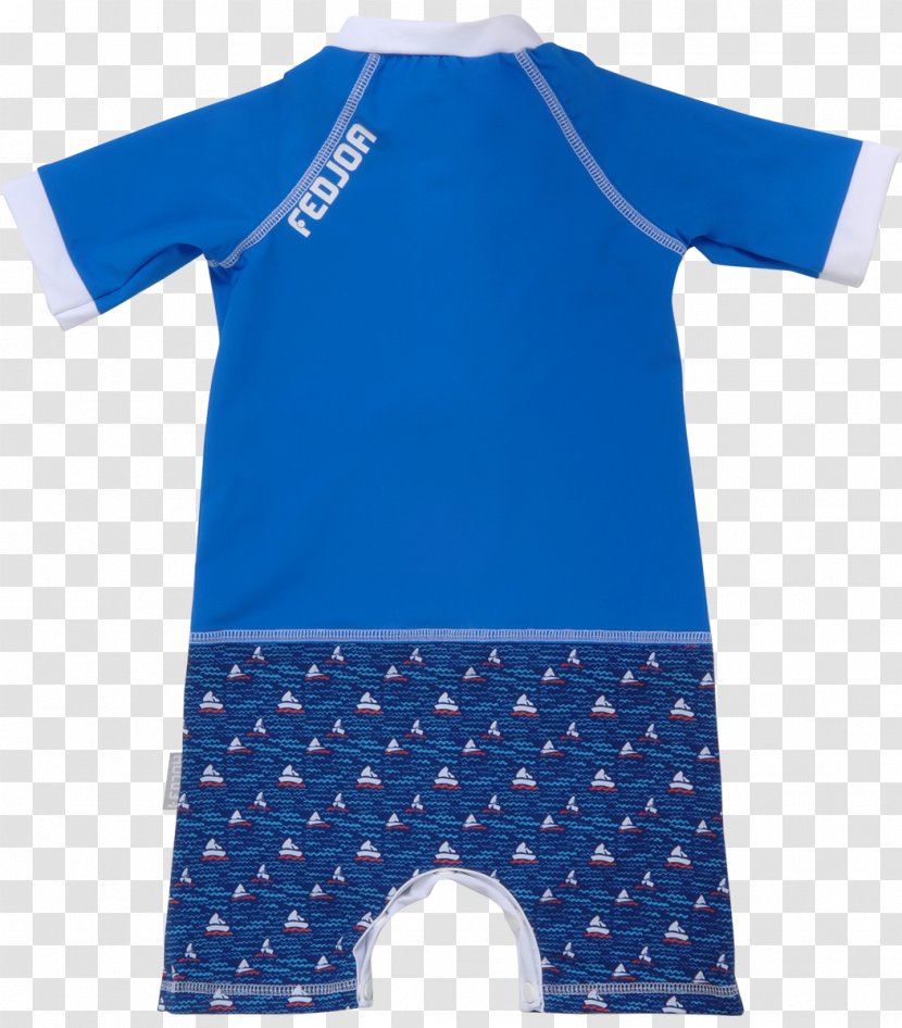 T-shirt Sleeve Baby & Toddler One-Pieces Collar - Electric Blue Transparent PNG