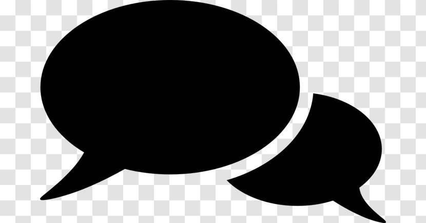 Speech Balloon Clip Art - Black And White - Bublle Transparent PNG
