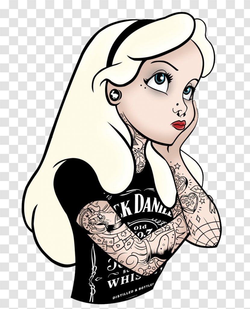 Alice In Wonderland Ariel Disney Princess Punk Rock The Walt Company - Cartoon - Eat Me Transparent PNG