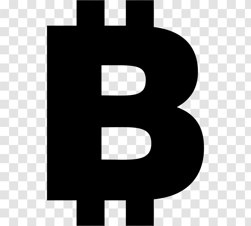 Bitcoin Clip Art - Black And White Transparent PNG