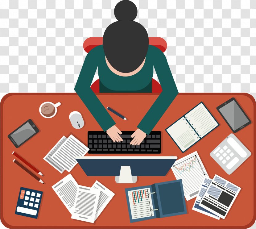 Graphic Design Workplace Illustration - Drawing - Vector Business Women Transparent PNG