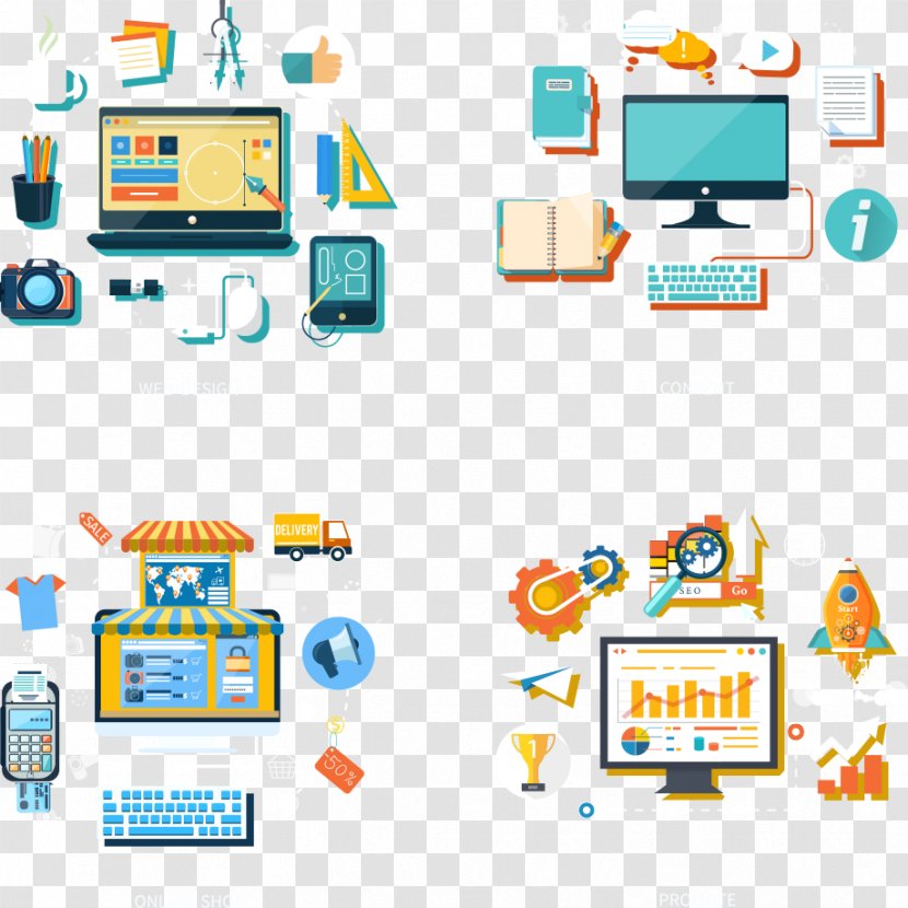 Computer Icon - Technology - Vector Color Business Transparent PNG