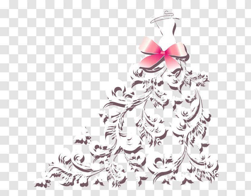 Christmas Tree Vertebrate White Ornament Clip Art - Holiday - Wedding Dress Transparent PNG