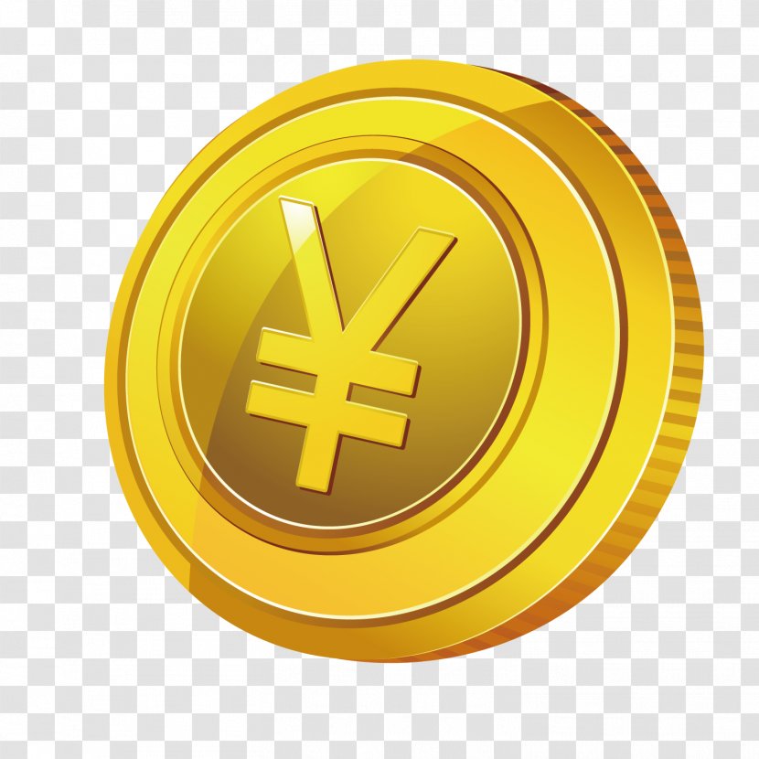 Dollar Coin Renminbi - Yellow - One Transparent PNG