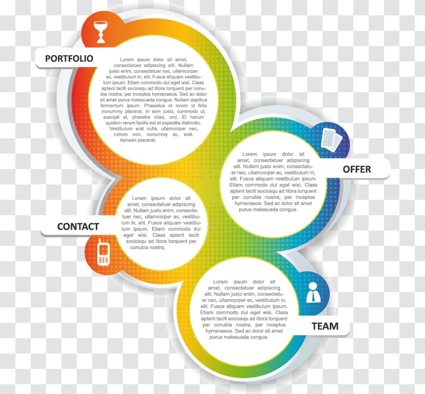 Brochure Graphic Design Template - Diagram - Round Vector Data Table Transparent PNG