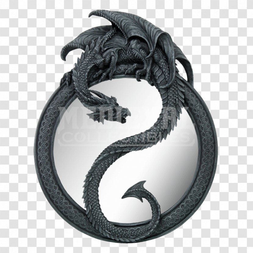 First Surface Mirror Yin And Yang Dragon Collectable - Polyresin Transparent PNG