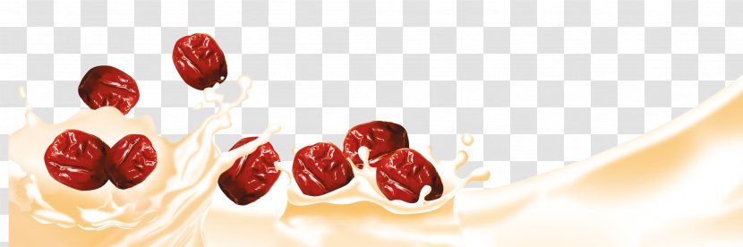 Milk Cranberry Jujube - Food - Elements Transparent PNG