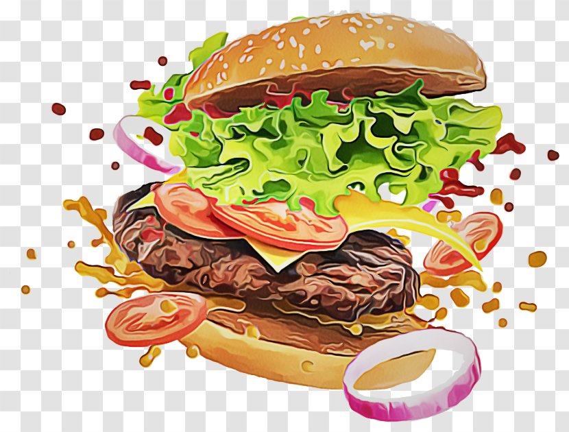 Hamburger - Food - Veggie Burger Cuisine Transparent PNG