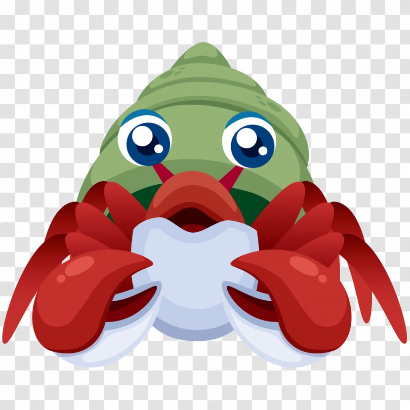 Christmas Graphics Vector Clip Art Illustration - Cartoon - Hermit Crab Transparent PNG