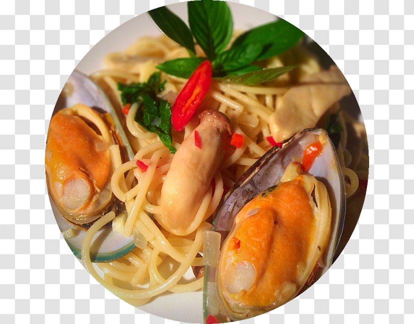 Spaghetti Alle Vongole Recipe Chinese Noodles Canh Chua Restaurant - Dish - Drink Transparent PNG