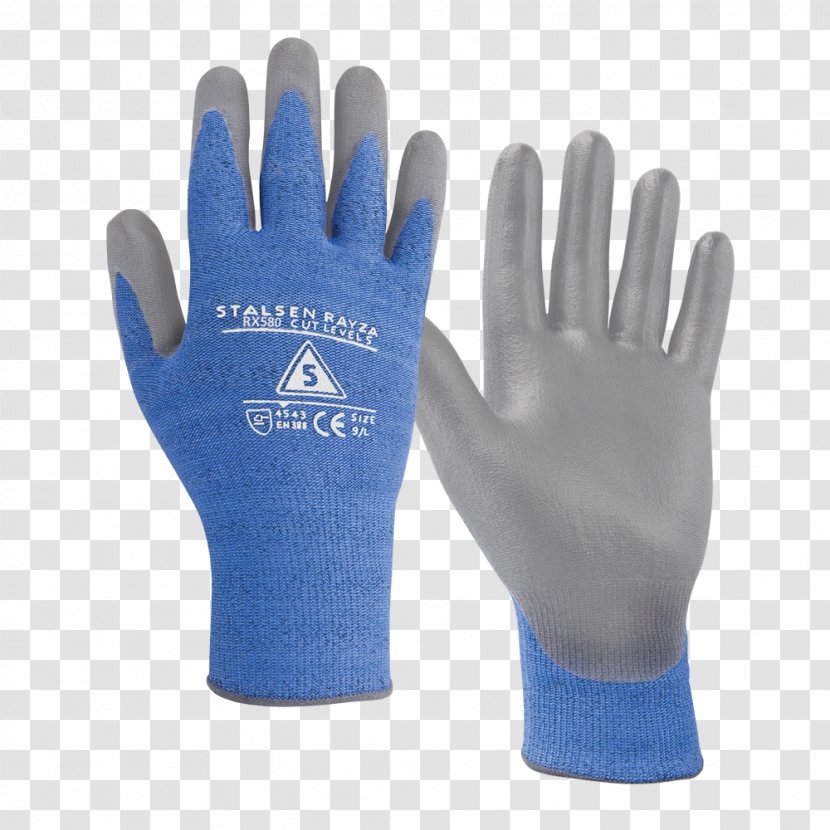 Bicycle Gloves Cobalt Blue Football Goalkeeper - Cut Resistant Transparent PNG
