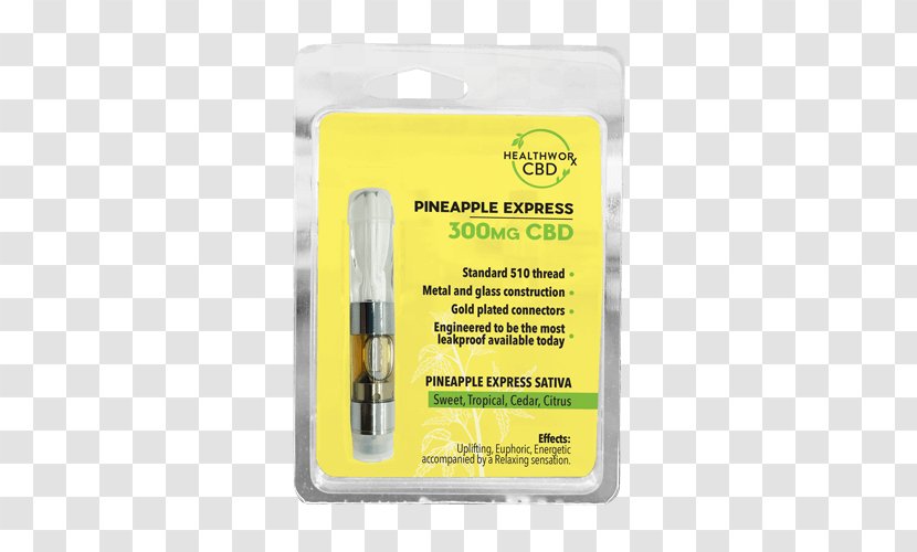 Vaporizer Cannabidiol Cannabis Sativa Hemp Oil Hash - Yellow Transparent PNG