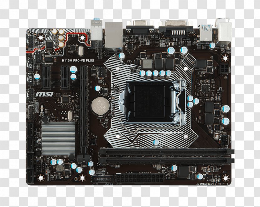 Intel LGA 1151 CPU Socket Motherboard MicroATX - Msi - Power Transparent PNG