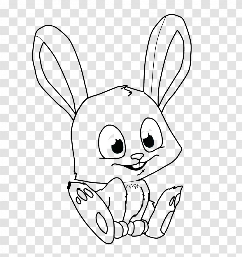 Domestic Rabbit Easter Bunny Hare Drawing - Silhouette Transparent PNG