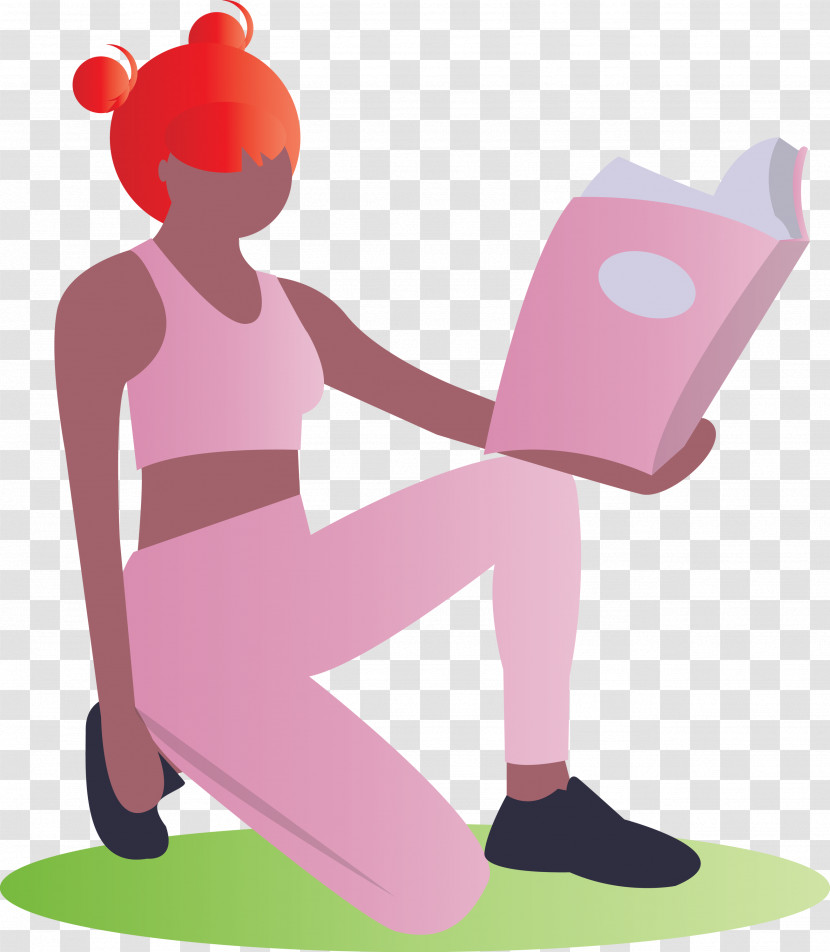 Reading Book Girl Fashion Transparent PNG