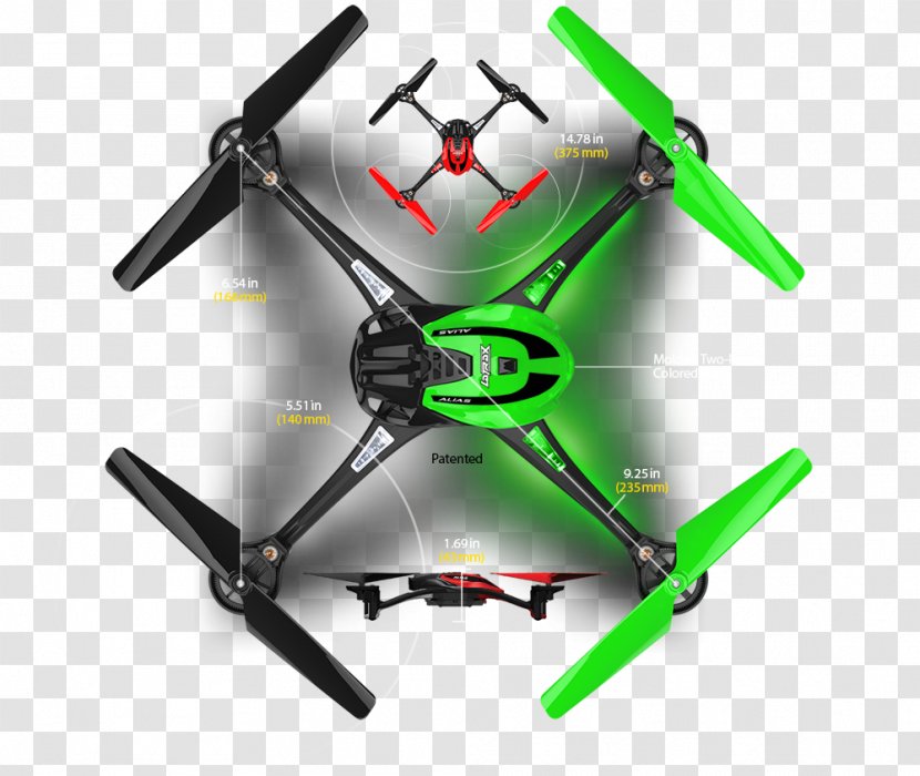 Helicopter Rotor Radio-controlled Quadcopter La Trax Alias Quad-Rotor - Aircraft Transparent PNG