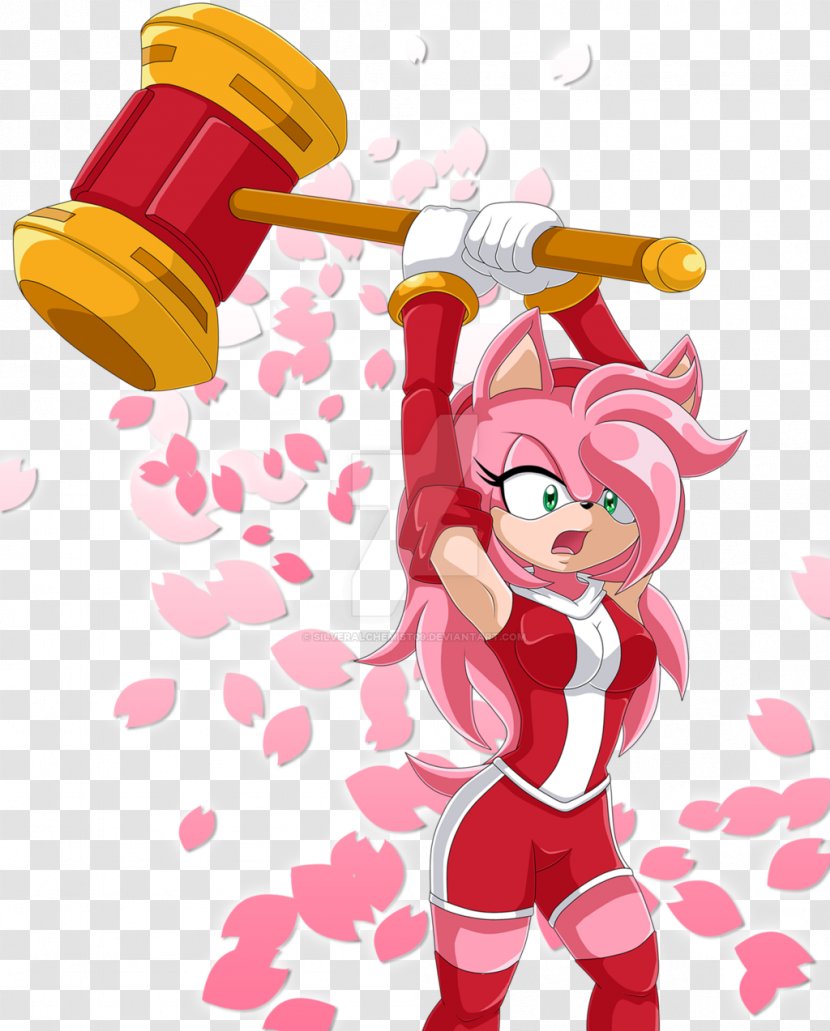 Amy Rose Tails Sonic Forces Fan Art - Flower - Heart Transparent PNG