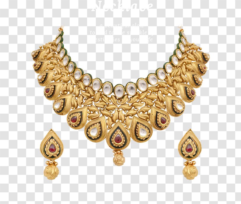 Earring Jewellery Necklace Gold Kundan - Goldfilled Jewelry Transparent PNG