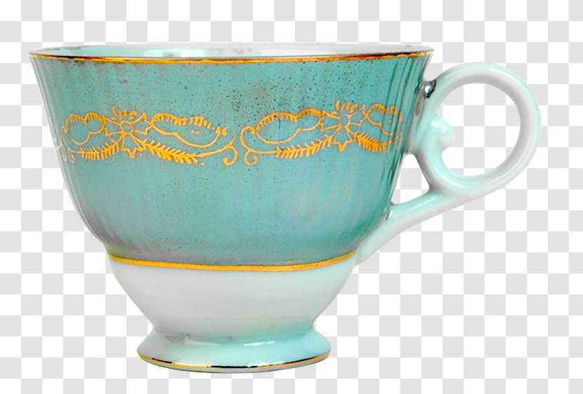 Tea Coffee Cup Glass Mint Saucer Transparent PNG