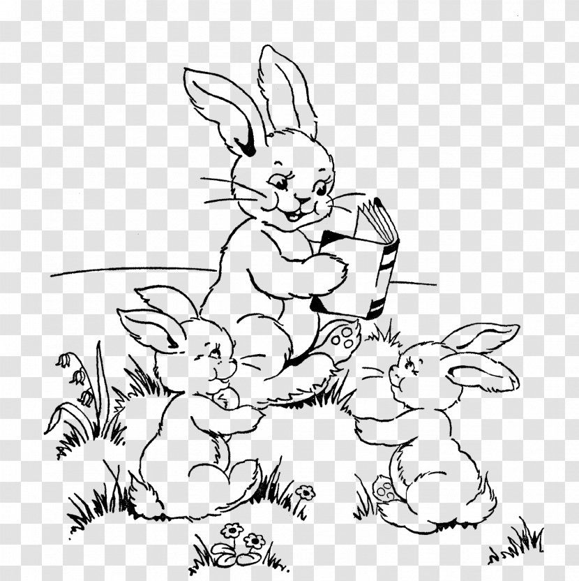 Domestic Rabbit Easter Bunny Hare Mother - Organism - In The Grass Transparent PNG