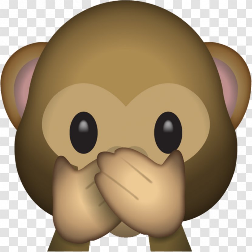 Emoji Three Wise Monkeys The Evil Monkey Sticker - Smile - Blushing Transparent PNG