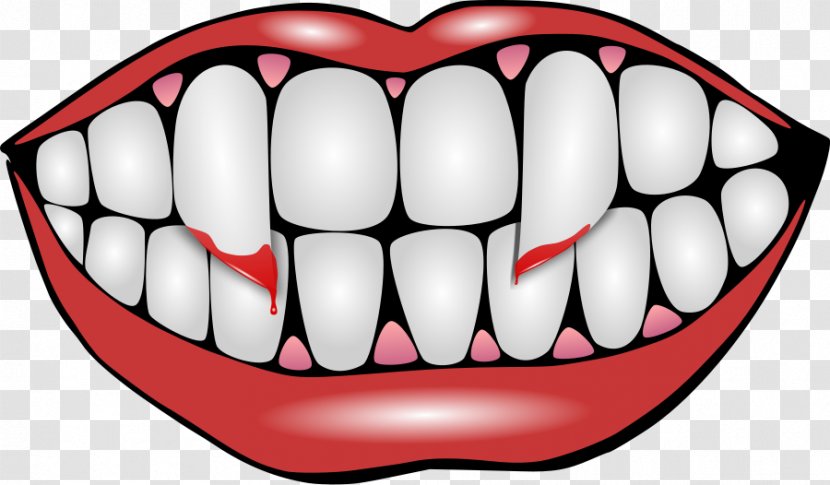 Tooth Clip Art - Watercolor - Vampire Transparent PNG